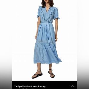 Zadig & Voltaire Light Blue Midi Dress